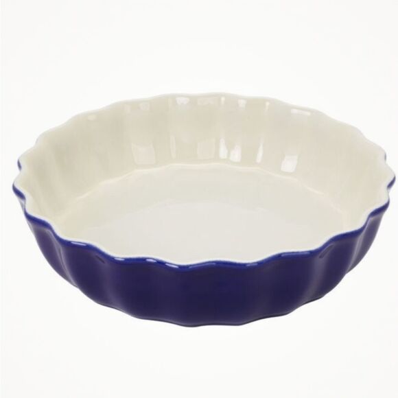 Henckels Ceramic Scalloped Pie Dish- Dark Blue - Picture 1 of 10